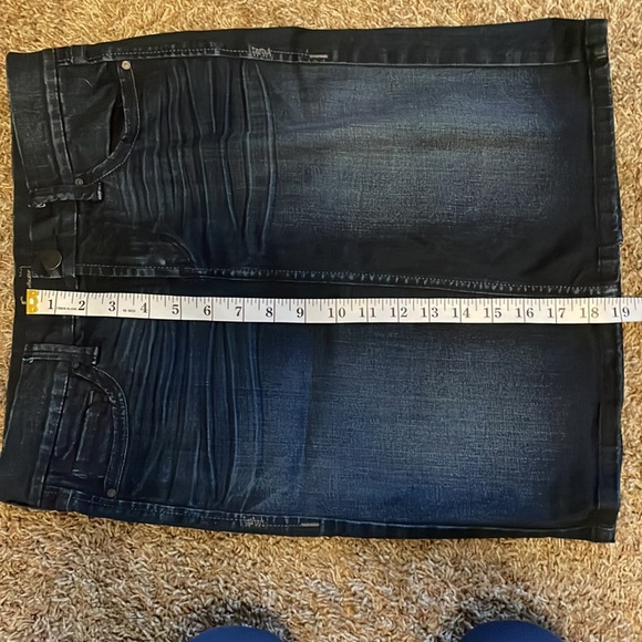 !It Denim Dark Blue Jean Denim Mini Skirt Size 26 - Picture 11 of 11